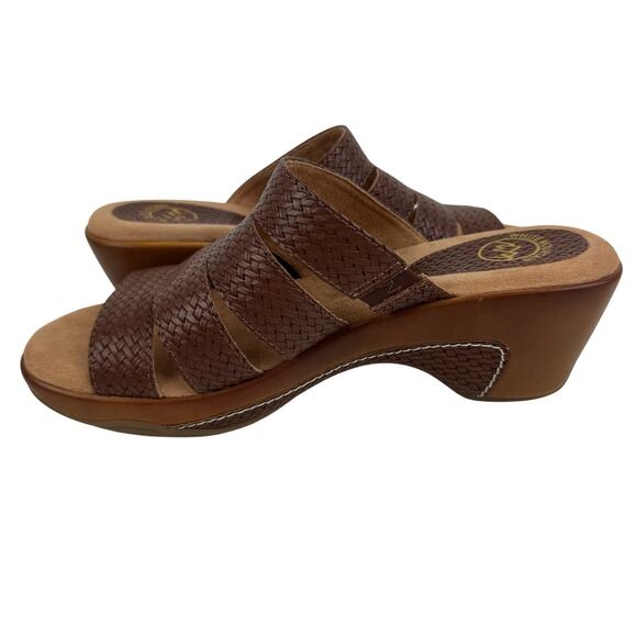 WHITE MOUNTAIN VALORA FAUX LEATHER HEELED SANDALS‎ IN BROWN NWOB SIZE 8.5M - Picture 9 of 13